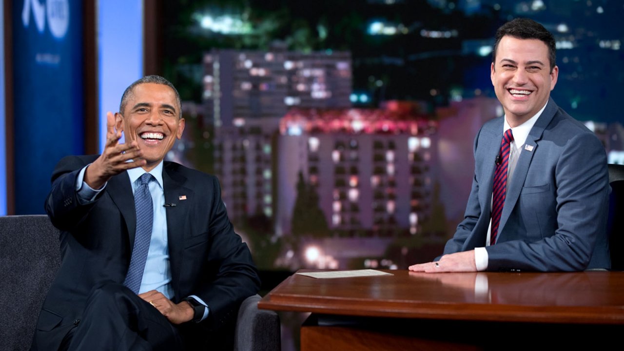 Una foto di Kimmel con l'ex presidente