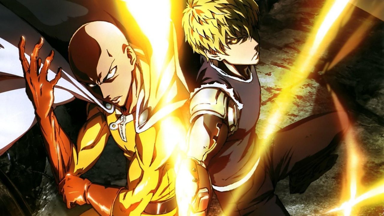Una scena di One-Punch Man