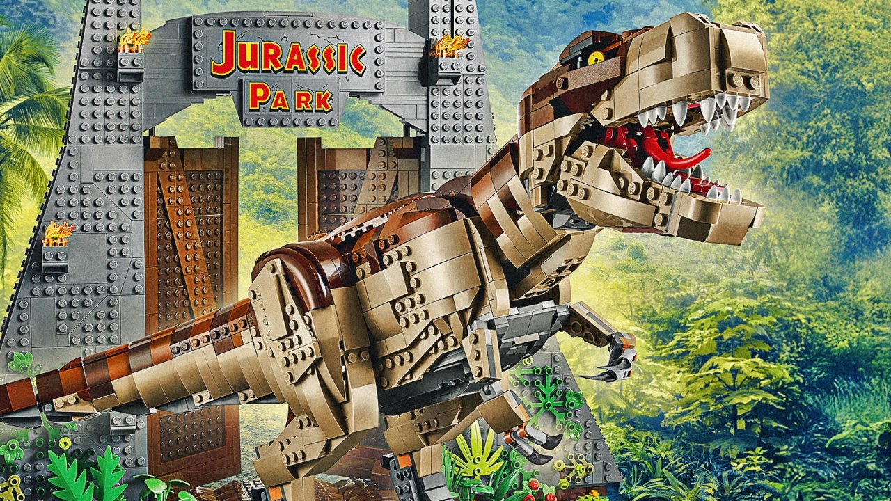 Un dettaglio del T-Rex Lego