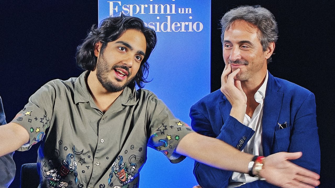 Max Angioni e Diego Abatantuono, protagonisti di Esprimi un desiderio