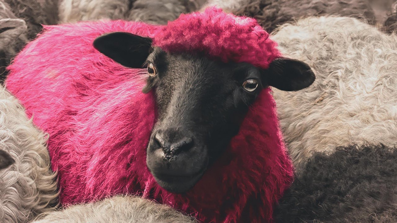 La pecora rosa della locandina