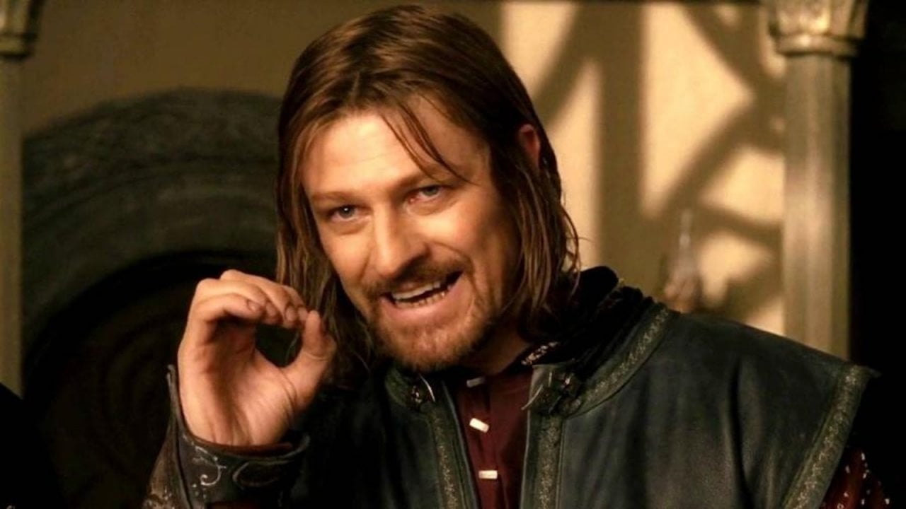 Sean Bean in una scena de Il Signore degli Anelli: La compagnia dell'anello