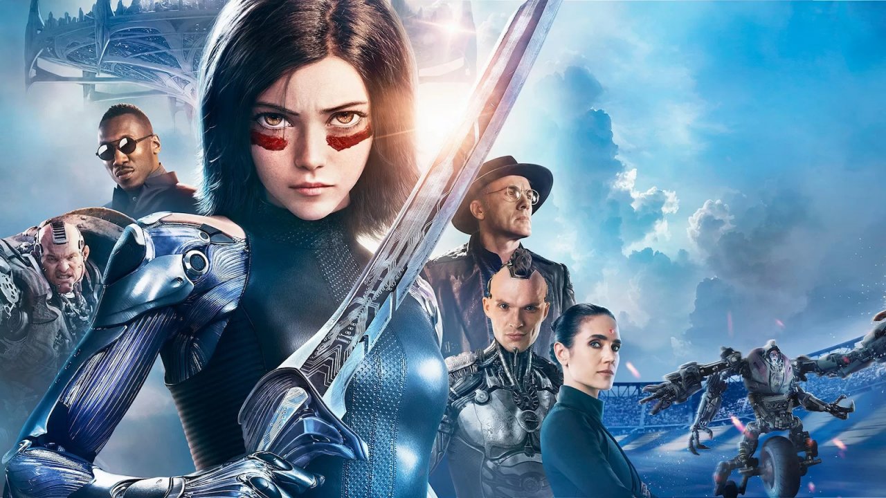 Alita - Angelo della Battaglia, un banner con i protagonisti