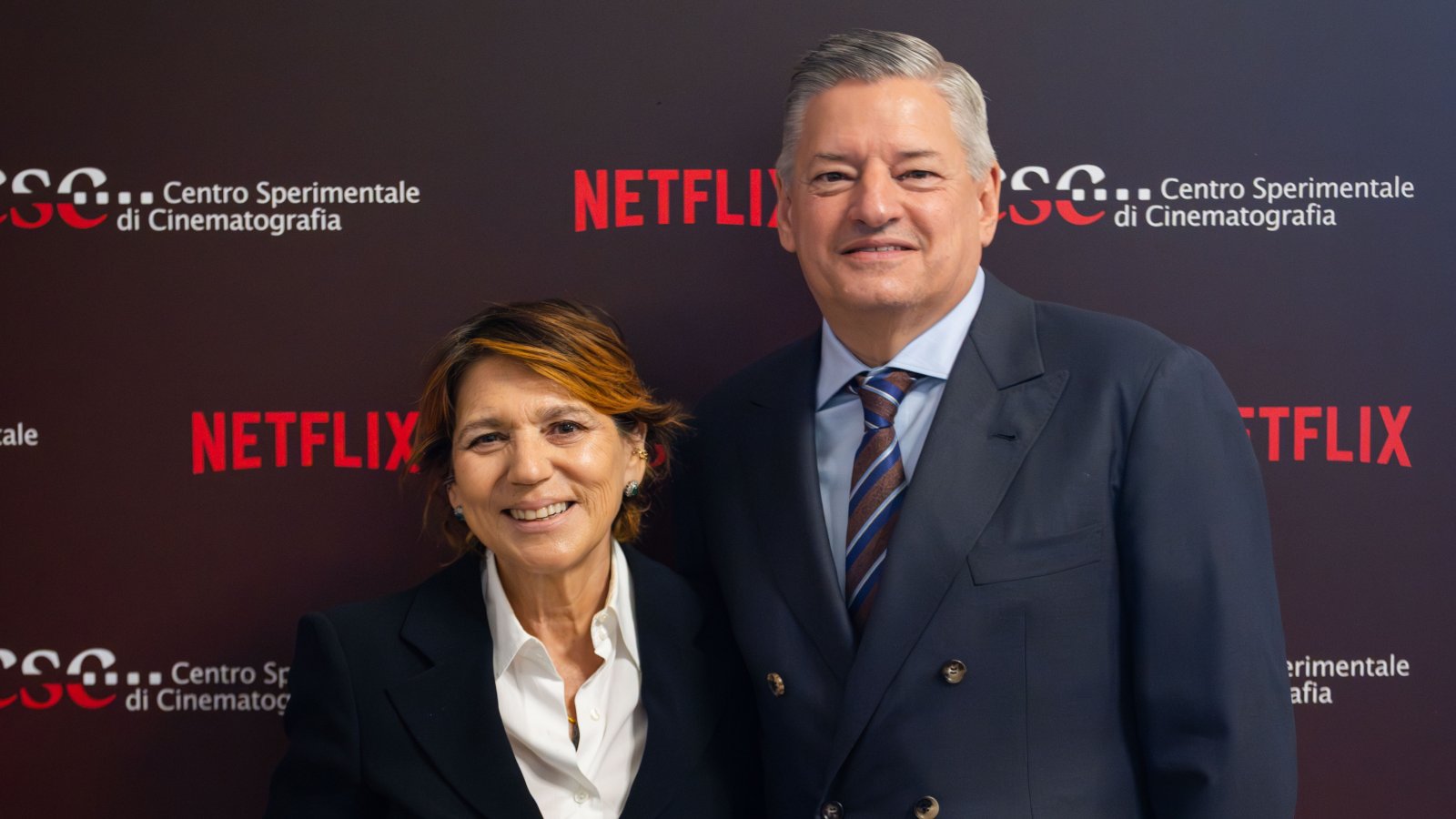 Gabriella Buontempo e Ted Sarandos.a Roma