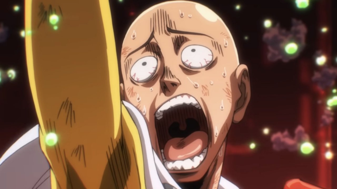 Una scena di One-Punch Man