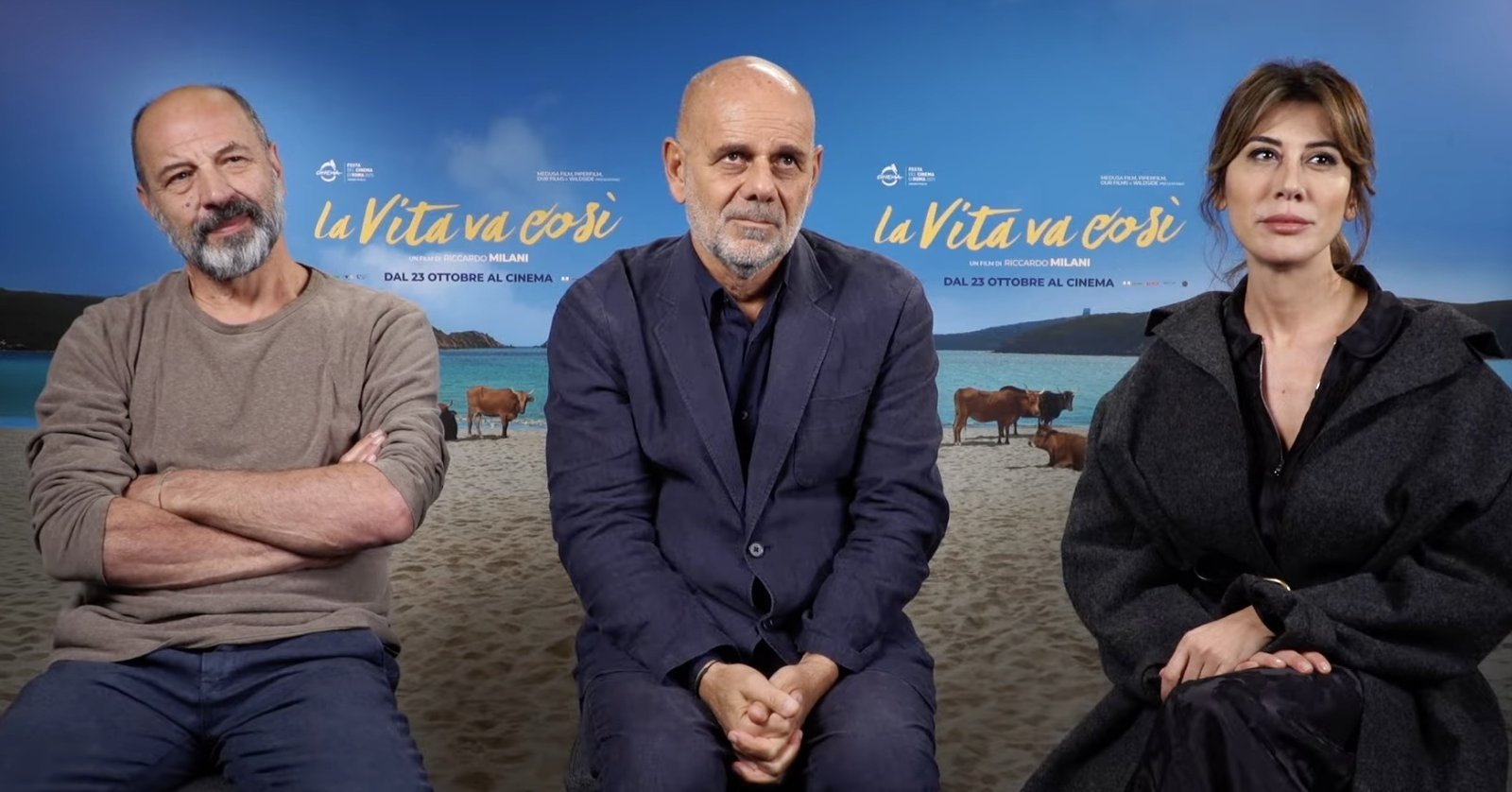 Aldo Baglio, Riccardo Milani e Virginia Raffaele
