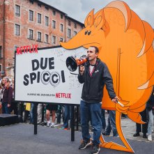 Lucca Comics & Games: Zerocalcare in un'immagine mentre presenta il prossimo progetto animato Due Spicci