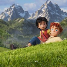 Heidi - Una nuova avventura, Heidi e Peter in una foto