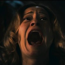 Shelby Oaks - Il covo del male: Camille Sullivan in un momento di terrore