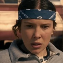 Stranger Things 5: un primo piano di Undici durante l'aaddestramento