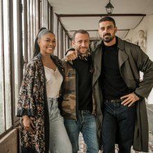 Blame It on Rome: Gabrielle Union e Michele Morrone sul set col regista Francesco Carrozzini