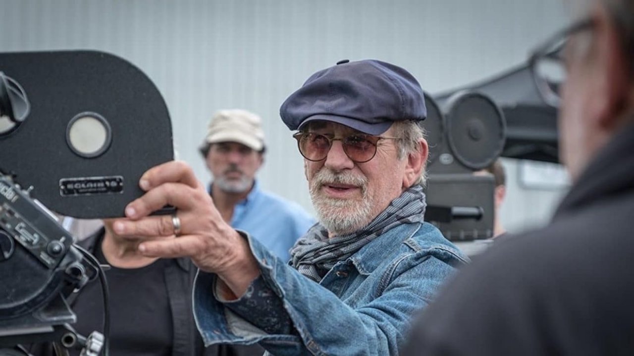 Steven Spielberg sul set