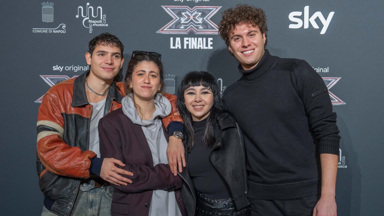 i finalisti di X Factor 2025, da sinistra: eroCaddeo, Delia, Rob e PierC