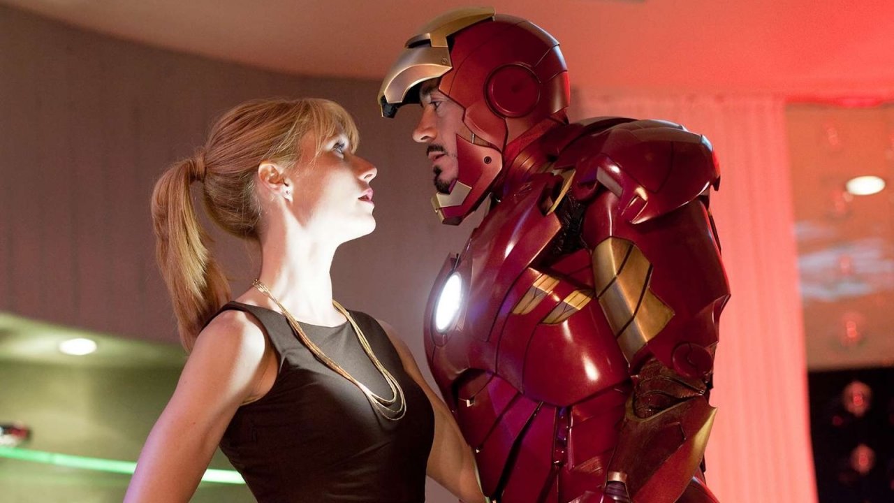 Robert Downey Jr. e Gwyneth Paltrow in una scena di Iron Man 2