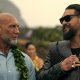 Jason Momoa e Dave Bautista improbabile coppia nelle foto della commedia d'azione Fratelli Demolitori
