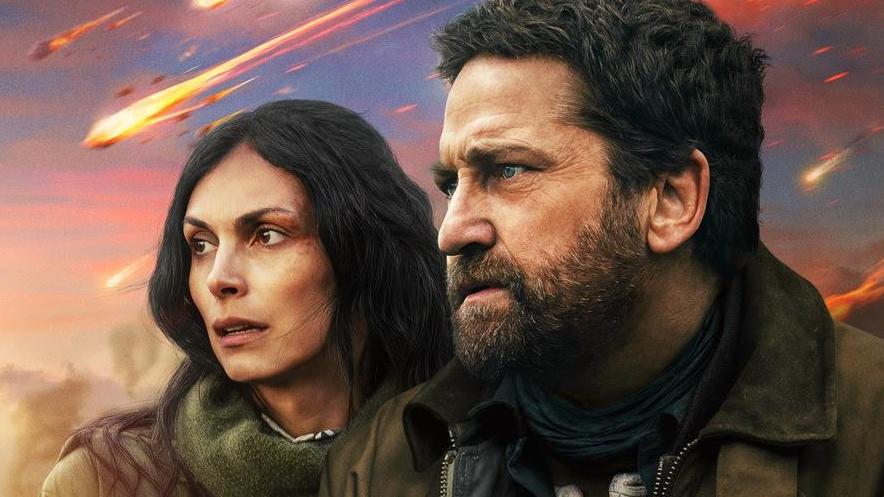 Gerard Butler e Morena Baccarin in un dettaglio del poster italiano