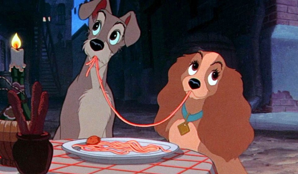 Lady And The Tramp Lilli E Il Vagabondo Tramp Biagio Lady Lilli Spaghetti Scene 1