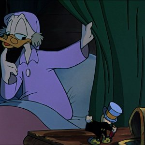 Paperon de'Paperoni nei panni di Ebenezer Scrooge