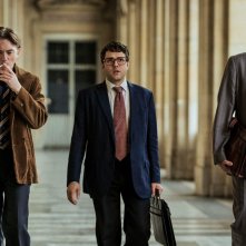 Lo sconosciuto del Grande Arco: Swann Arlaud, Claes Bang, Xavier Dolan in una foto