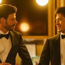 Heated Rivalry. François Arnaud e Hudson Williams insieme in scena