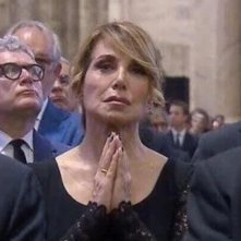 Barbara D'Urso al funerale di Silvio Berlusconi