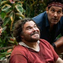 Anaconda: Jack Black, Paul Rudd e Thandiwe Newton in una scena
