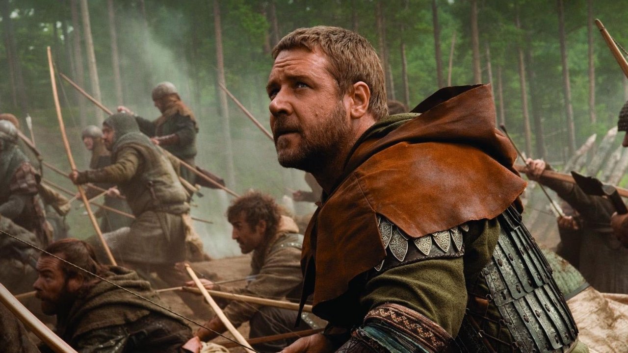 Russell Crowe in una scena di Robin Hood