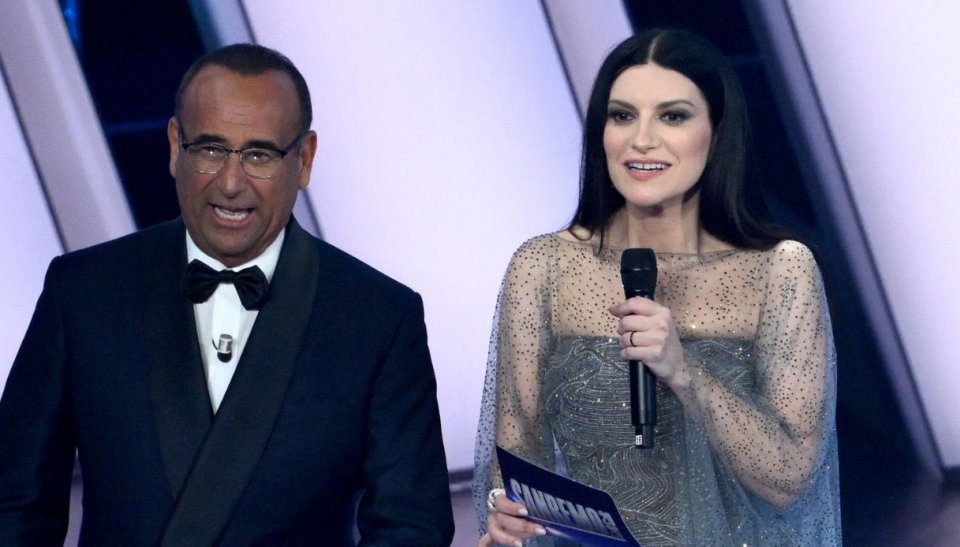 Laura Pausini Carlo Conti