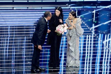 Carlo Conti Laura Pausini Elettra Lamborghini