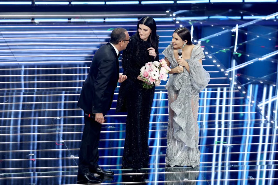 Carlo Conti Laura Pausini Elettra Lamborghini