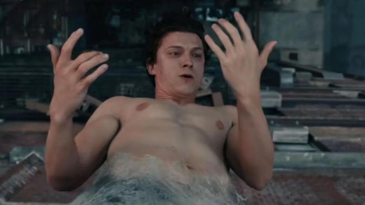 Tom Holland in una scena di Spider-Man: Brand New Day