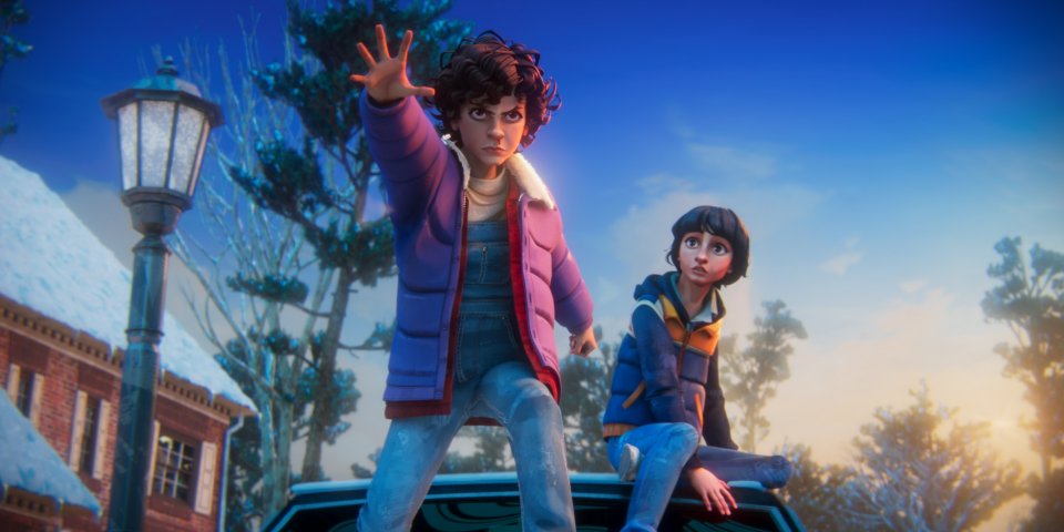 Stranger Things Storie Dal 1985 Scena Undici Mike Serie Tv Animazione Netflix