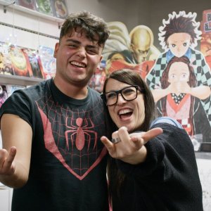 Generazione Fumetto: una foto con la classica posa di Spider-Man