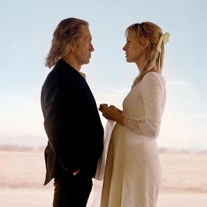 Kill Bill: The Whole Bloody Affair: Uma Thurman e David Carradine in una foto