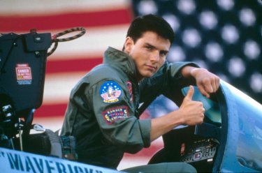 Top Gun: Tom Cruise in una immagine pubblicitaria del film