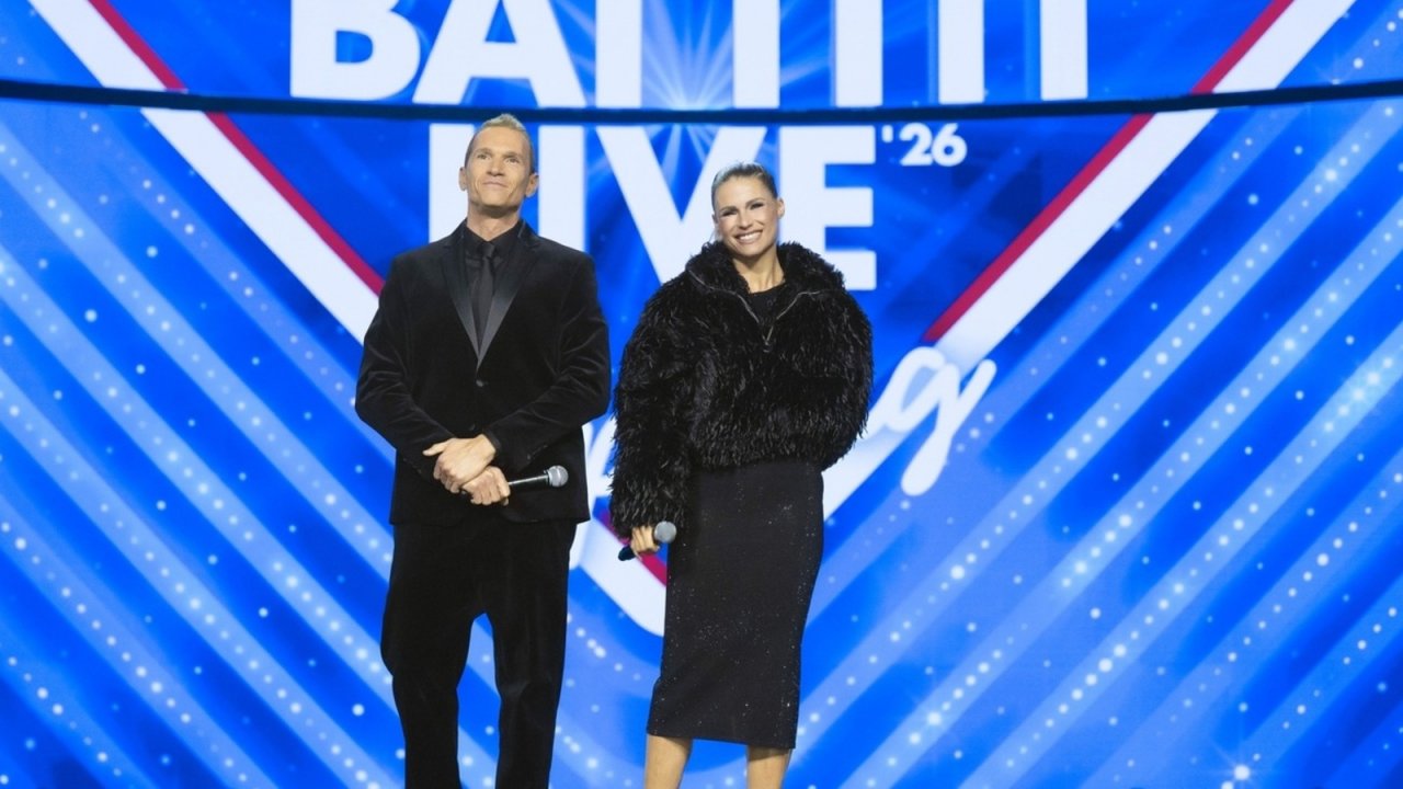 Alvin e Michelle Hunziker sul palco del TIM Battiti Live Spring