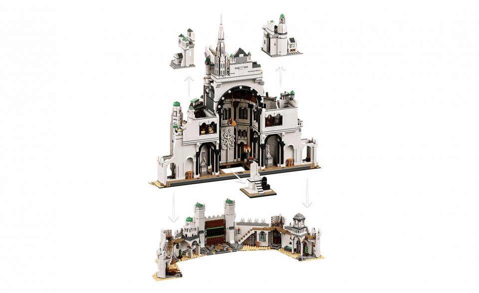 Minas Tirith Set Lego Scomposto