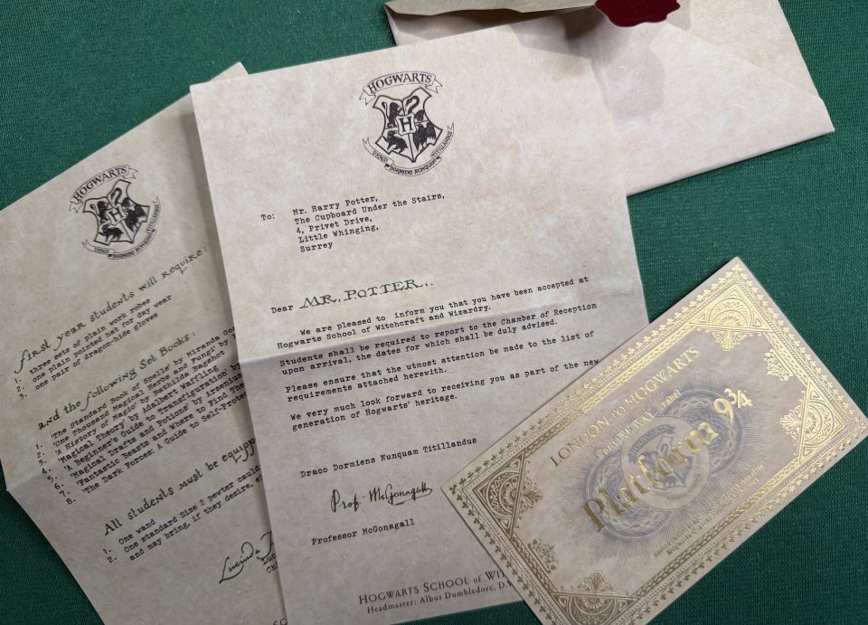 Realme Harry Potter Lettera Biglietto