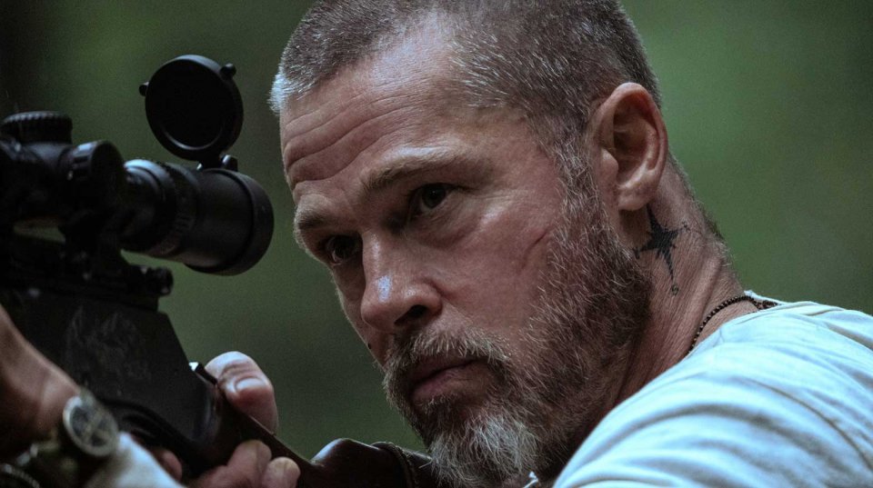 Un Primo Piano Di Brad Pitt In Heart Of The Beast